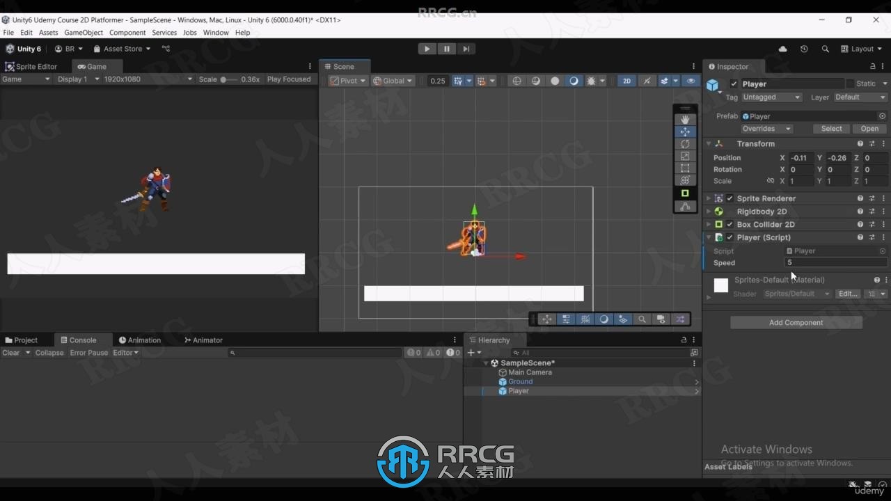 【中文字幕】Unity 6与C# 2D游戏开发绝对零基础入门指南视频教程