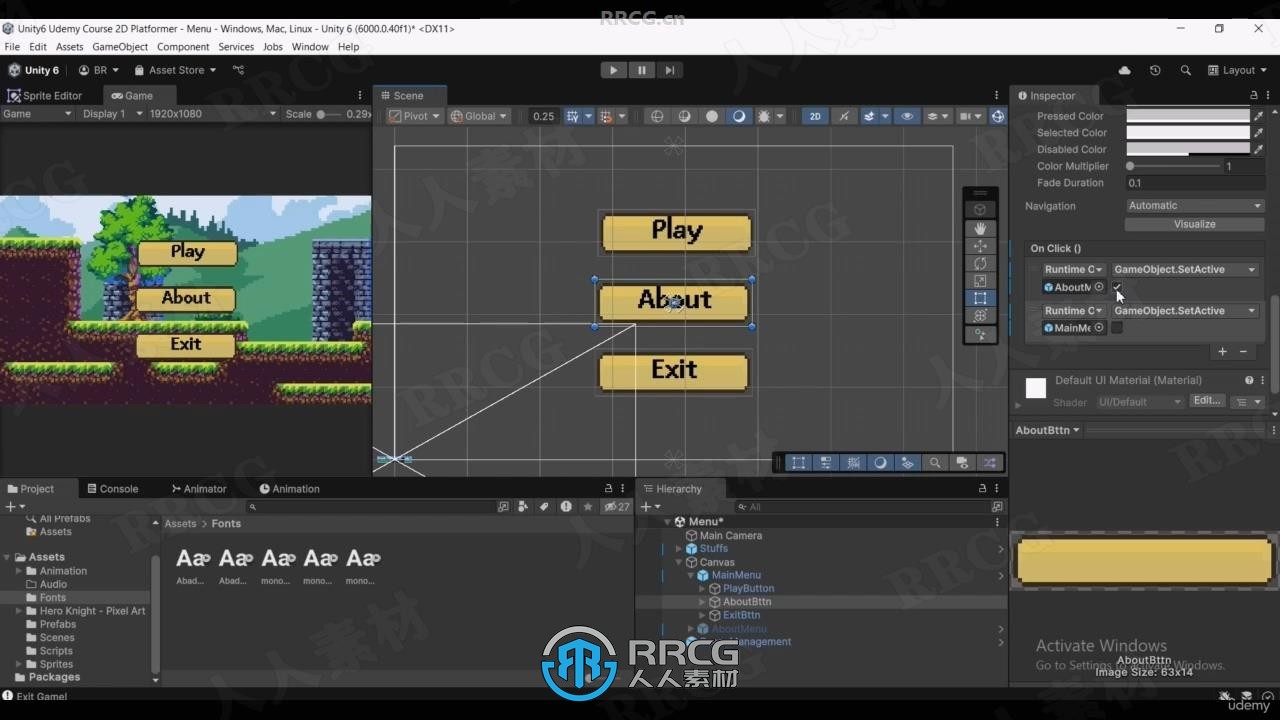【中文字幕】Unity 6与C# 2D游戏开发绝对零基础入门指南视频教程