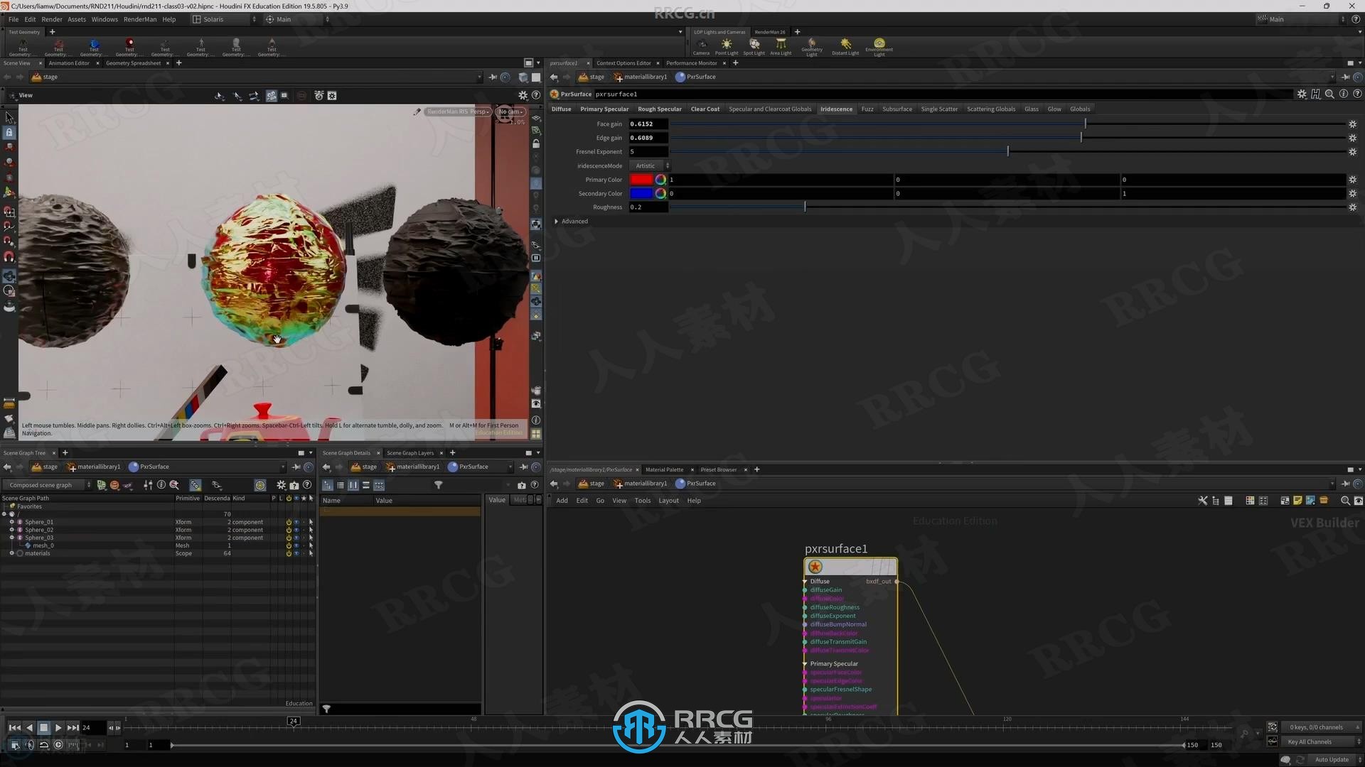 【中文字幕】Houdini Solaris与RenderMan高质量渲染与流程优化视频教程