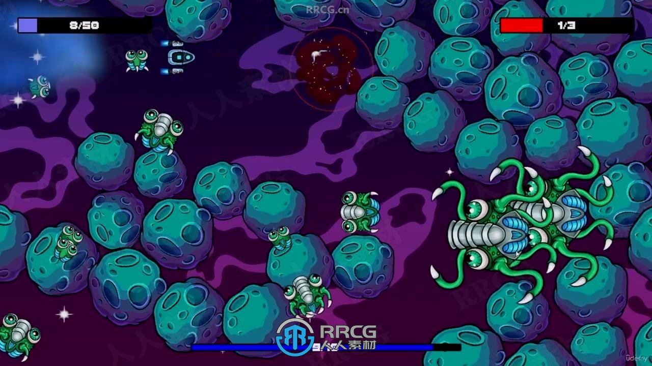 【中文字幕】Unity 2D太空射击创意游戏开发完全训练视频教程