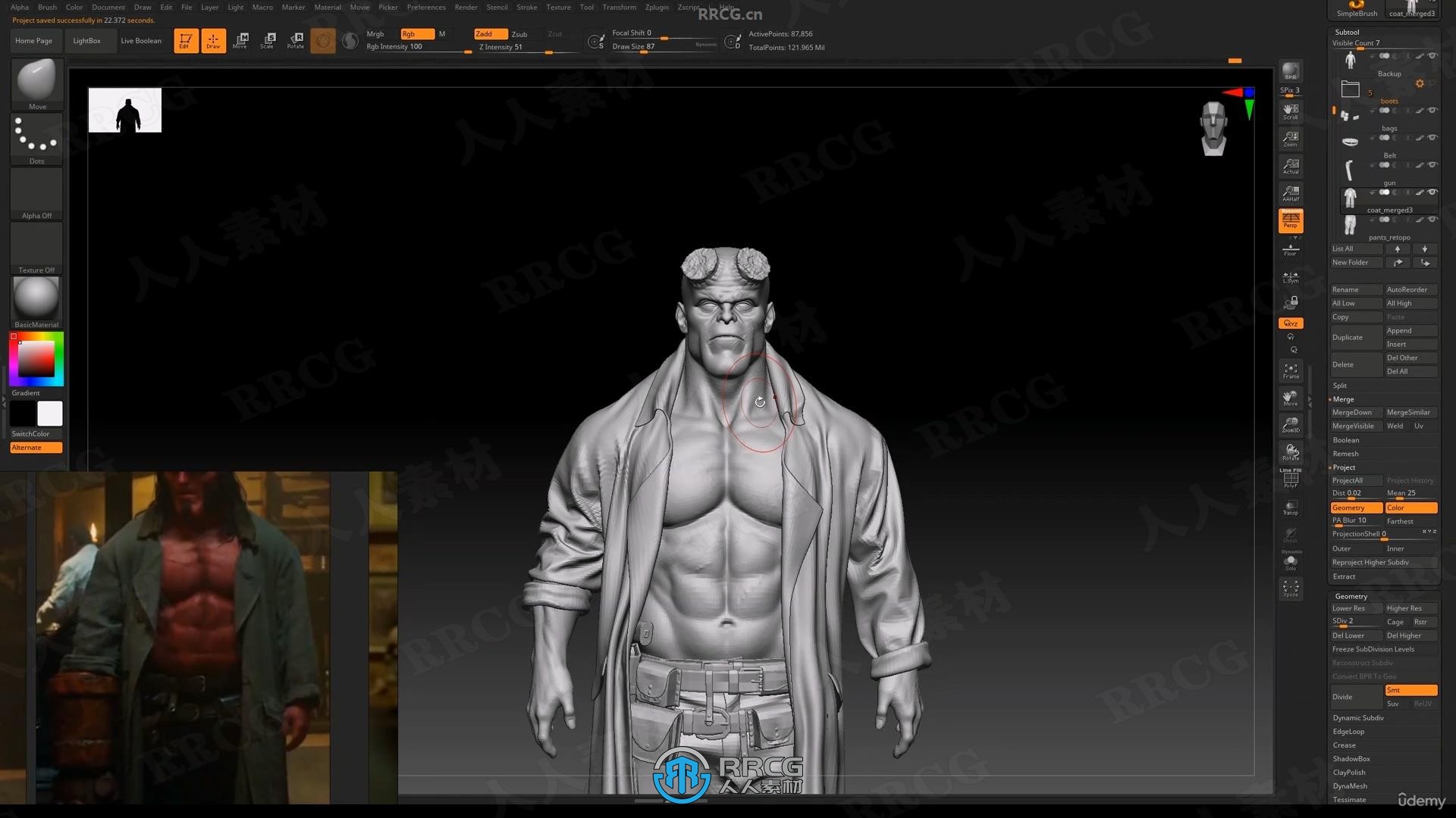 【中文字幕】Zbrush地狱男爵人物角色完整制作全流程视频教程第一季