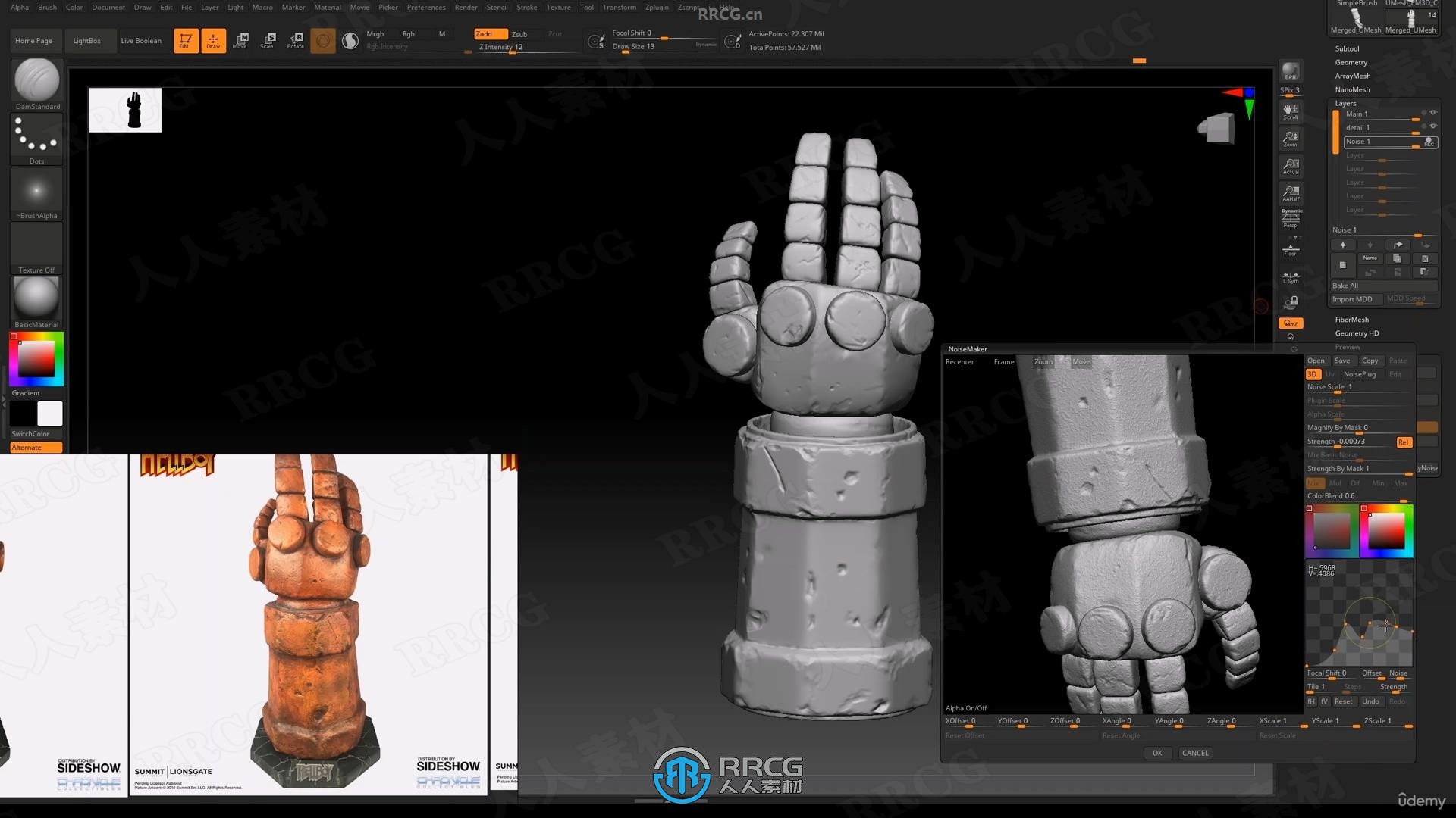 【中文字幕】Zbrush地狱男爵人物角色完整制作全流程视频教程第一季