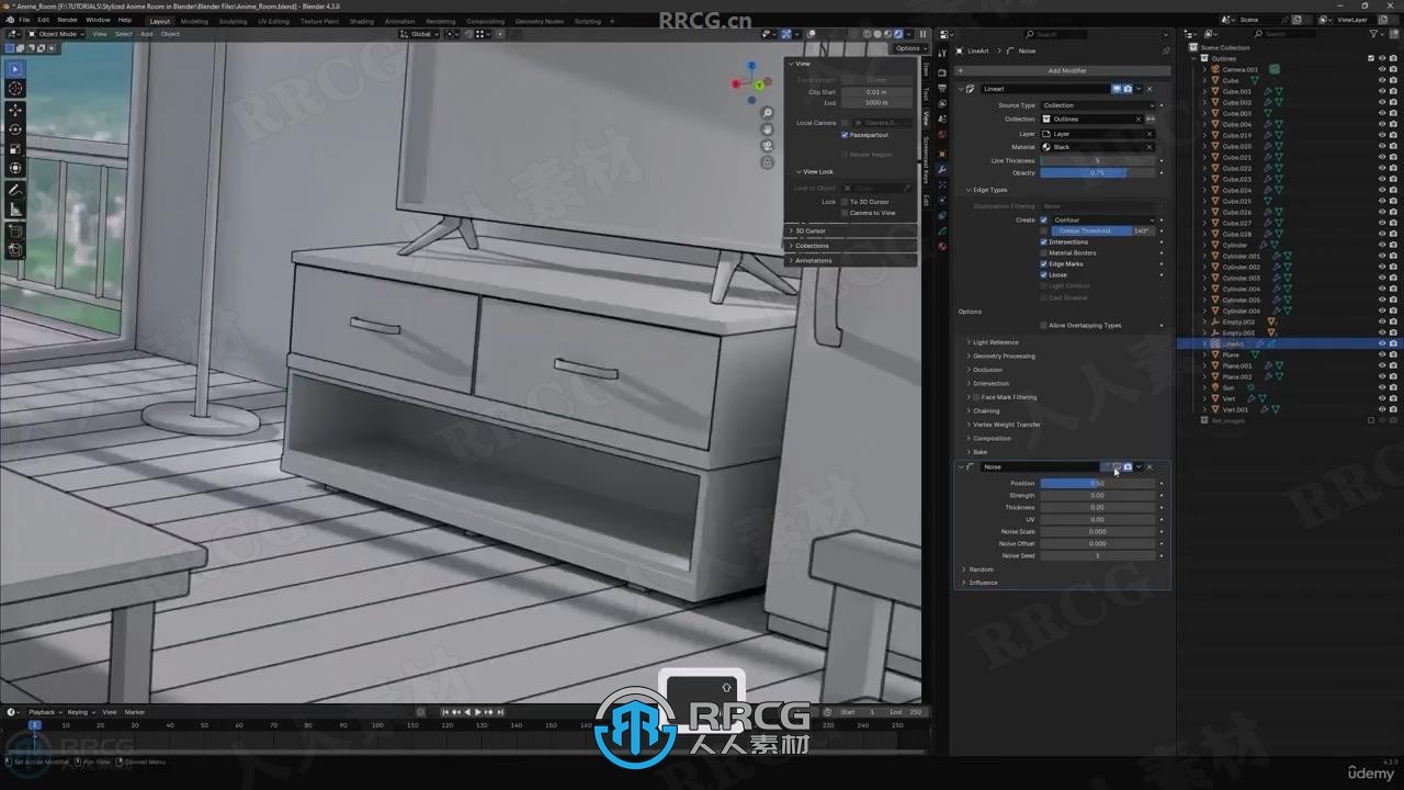 【中文字幕】Blender日式动漫房间建模纹理灯光渲染全流程视频教程