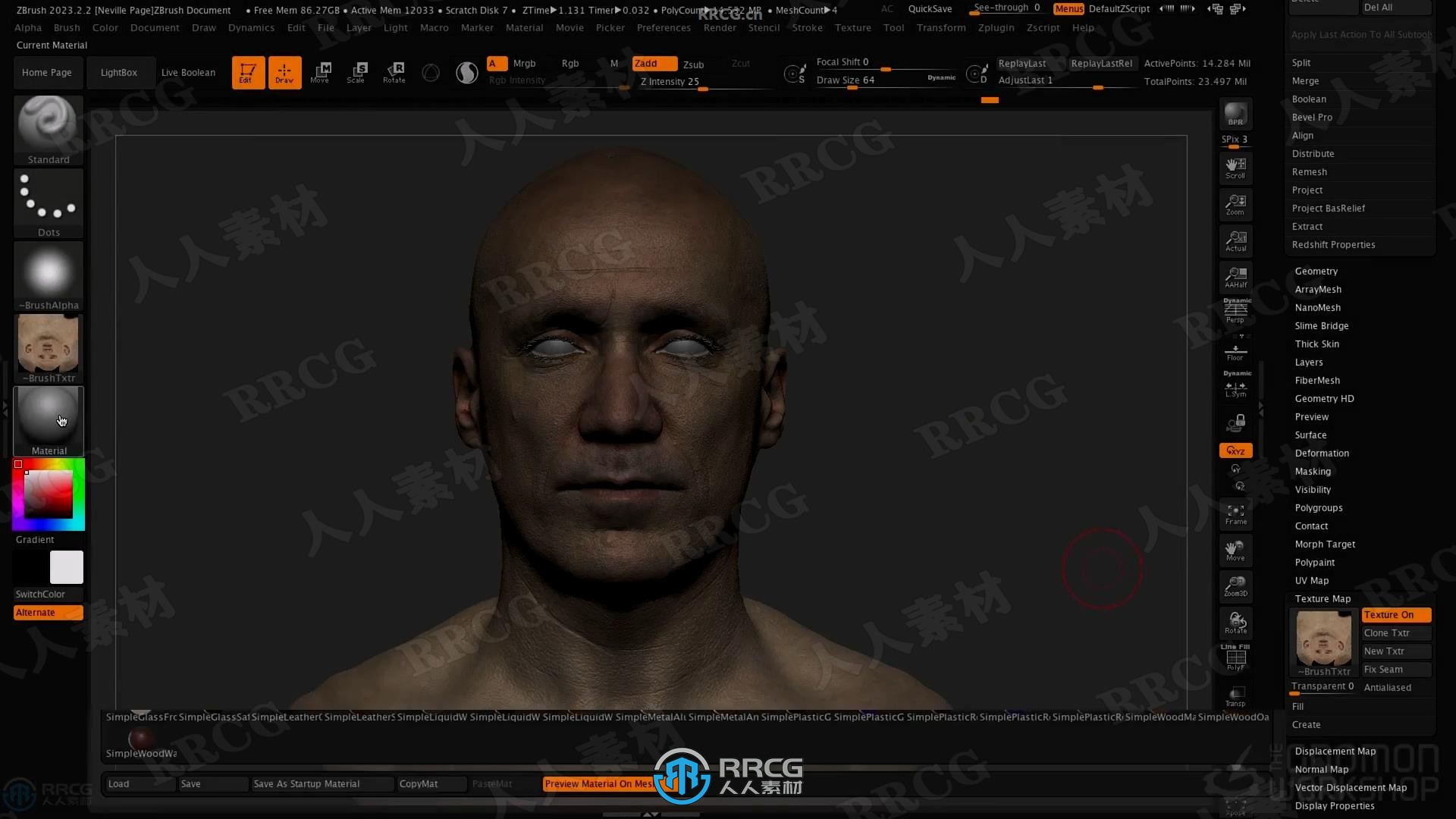 【中文字幕】Zbrush角色雕刻虚拟化妆设计技术视频教程第二季