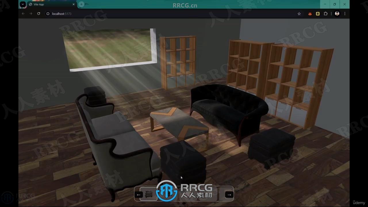 【中文字幕】3D引擎Babylon网页交互式3D房间场景制作视频教程
