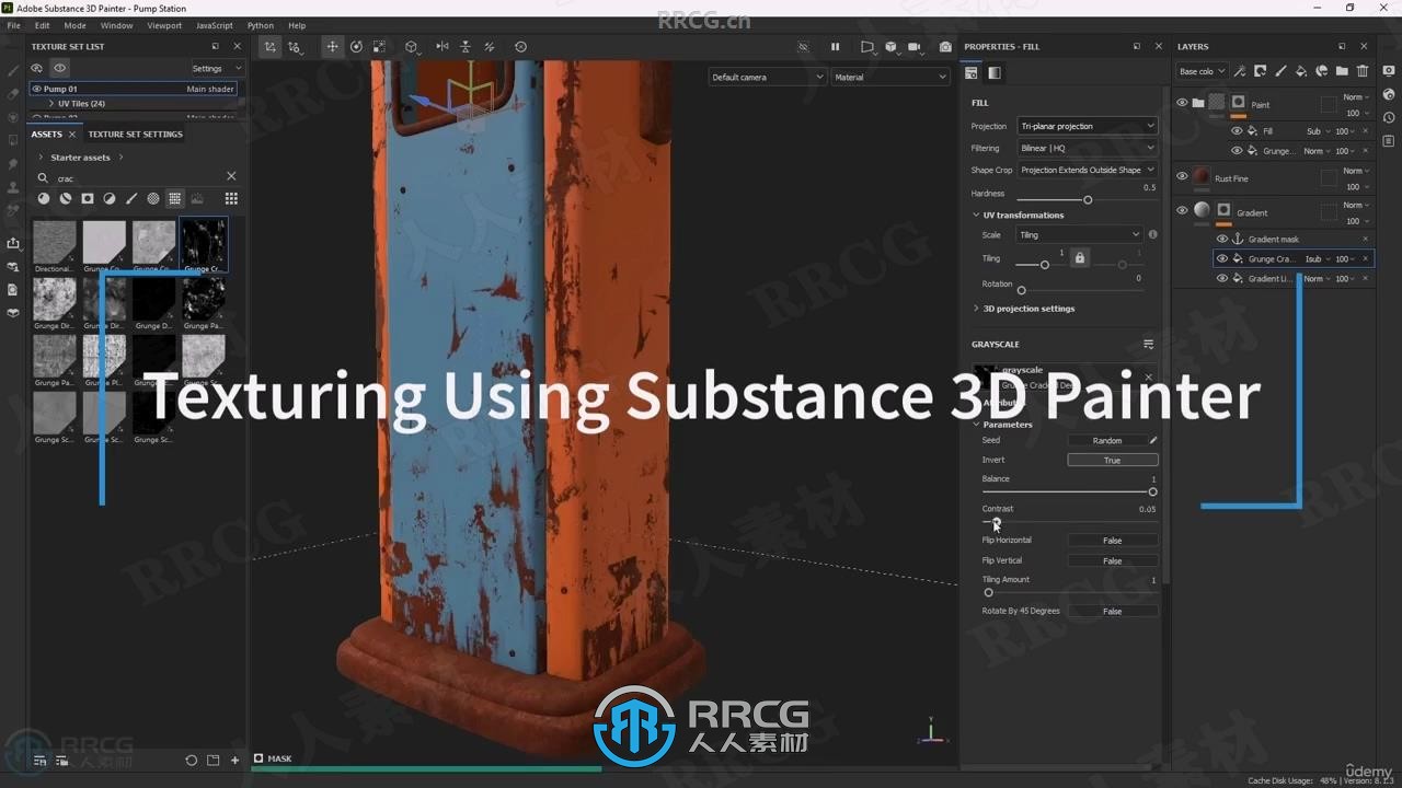 【中文字幕】Substance 3D Painter影视级场景材质制作全流程视频教程
