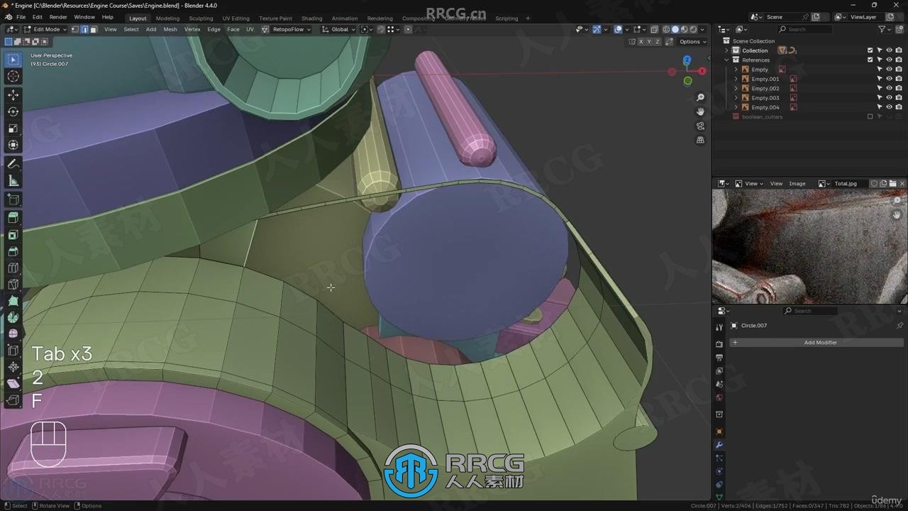 【中文字幕】Blender破旧发动机引擎制作全流程视频教程