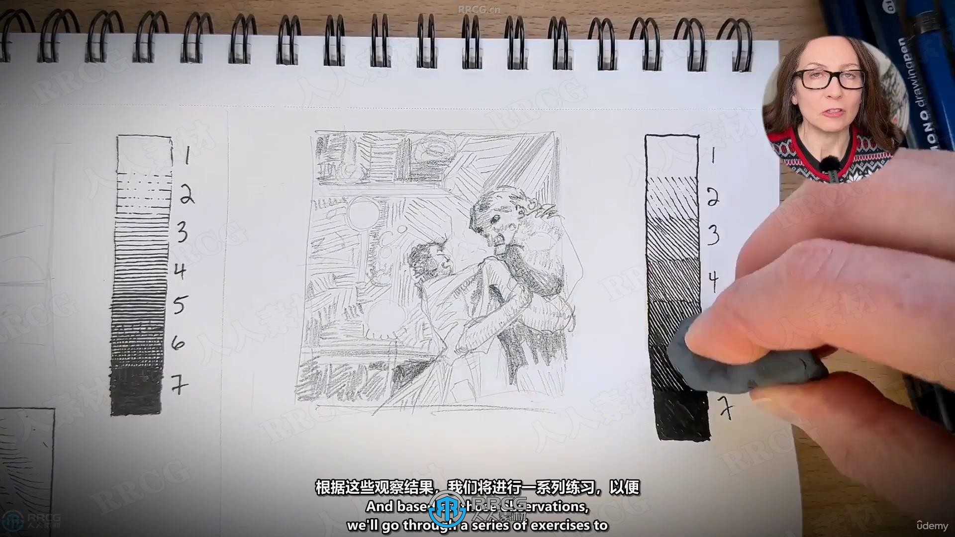 【中文字幕】钢笔素描绘画系统训练大师级视频教程