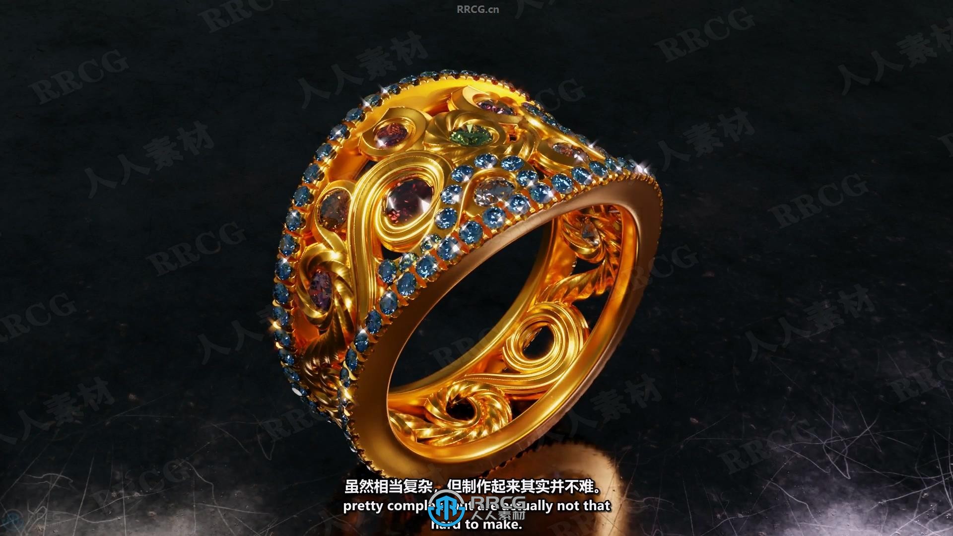 【中文字幕】Blender曲线工具珠宝设计技术视频教程
