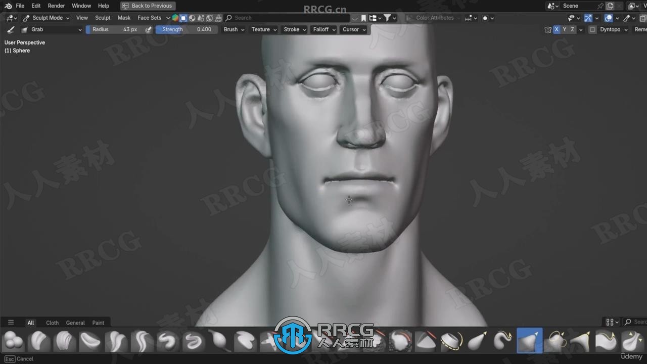 【中文字幕】Blender角色3D雕刻零基础实战训练视频教程