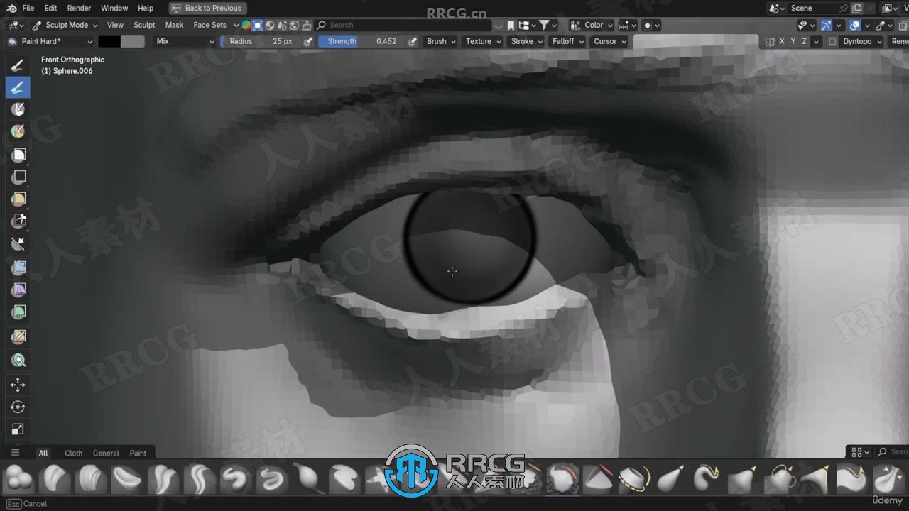 【中文字幕】Blender角色3D雕刻零基础实战训练视频教程