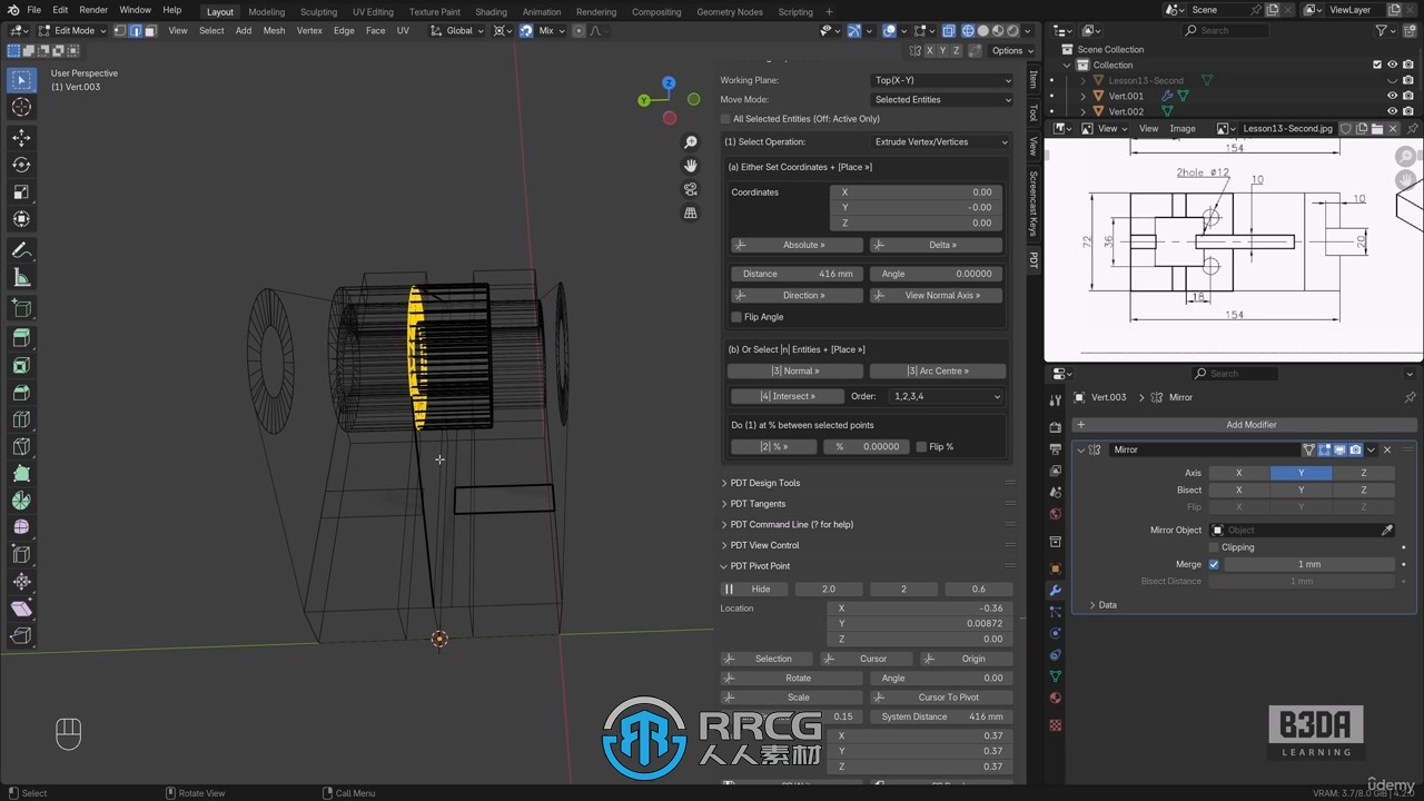【中文字幕】Blender建筑工程与3D打印精准建模视频教程
