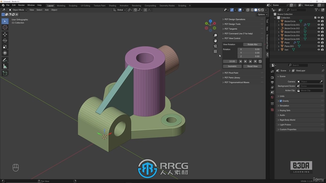 【中文字幕】Blender建筑工程与3D打印精准建模视频教程