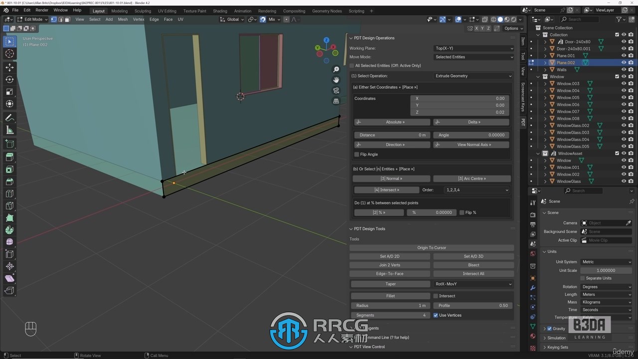 【中文字幕】Blender建筑工程与3D打印精准建模视频教程