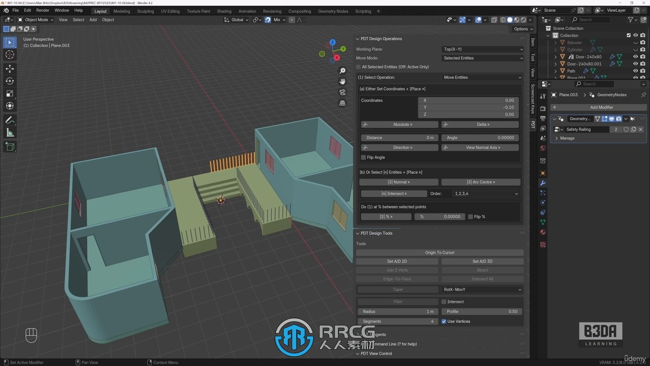 【中文字幕】Blender建筑工程与3D打印精准建模视频教程