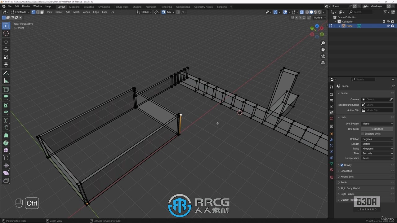 【中文字幕】Blender建筑工程与3D打印精准建模视频教程