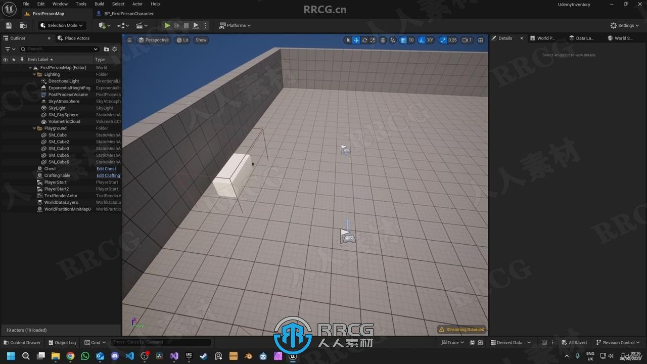 【中文字幕】UE5与C++多人RPG生存沙盒类游戏物品道具建筑系统构建视频教程
