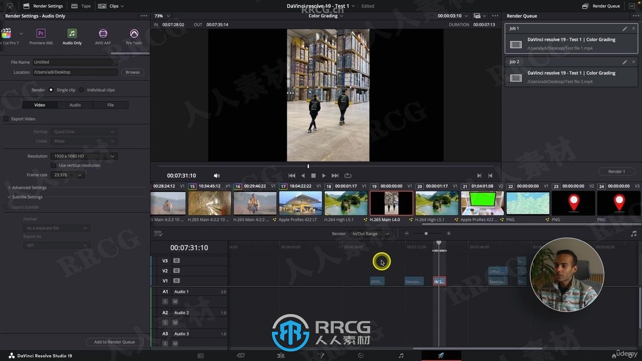 【中文字幕】DaVinci Resolve 19视频编辑与好莱坞级调色终极指南视频教程