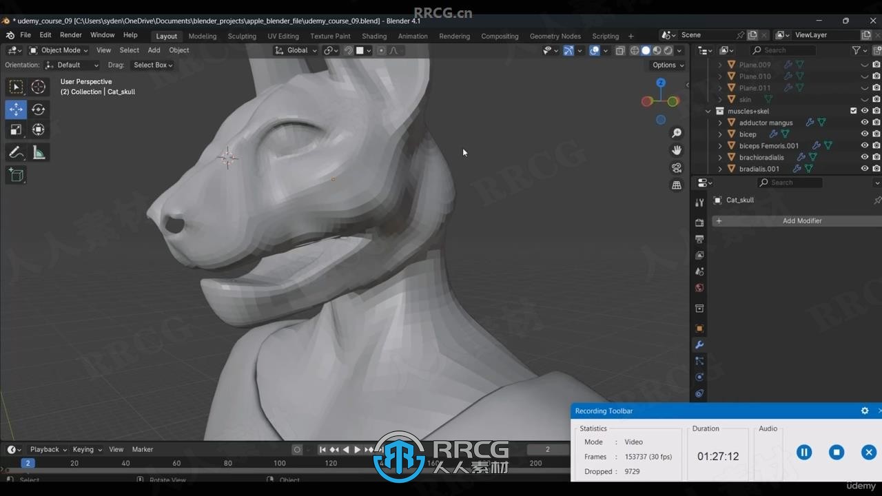 【中文字幕】Blender《龙珠超》比鲁斯动漫角色雕刻建模视频教程