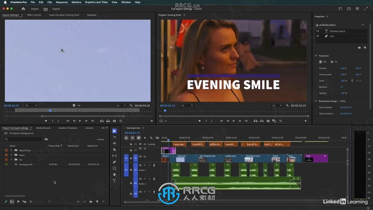 【中文字幕】Premiere Pro 2025视频编辑基础技能训练视频教程
