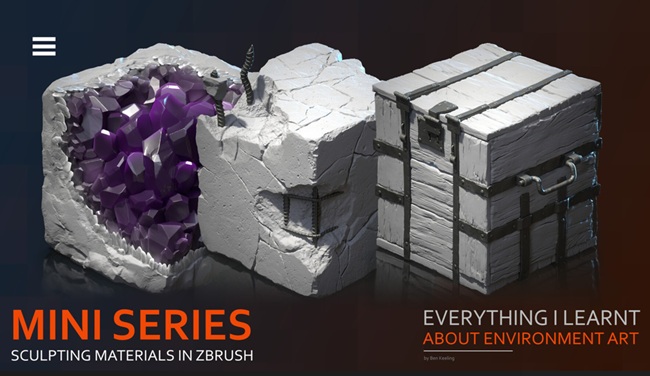 CG资源 | Artstation - Everything I learnt about Environment Art - Mini Series - Sculpting Materials in Zbrush