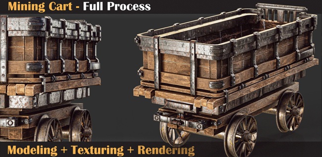 Blender教程资源 | Artstation - Mining Cart - Full Tutorial
