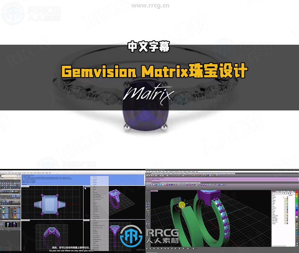 【中文字幕】Gemvision Matrix高端珠宝建模设计技术视频教程