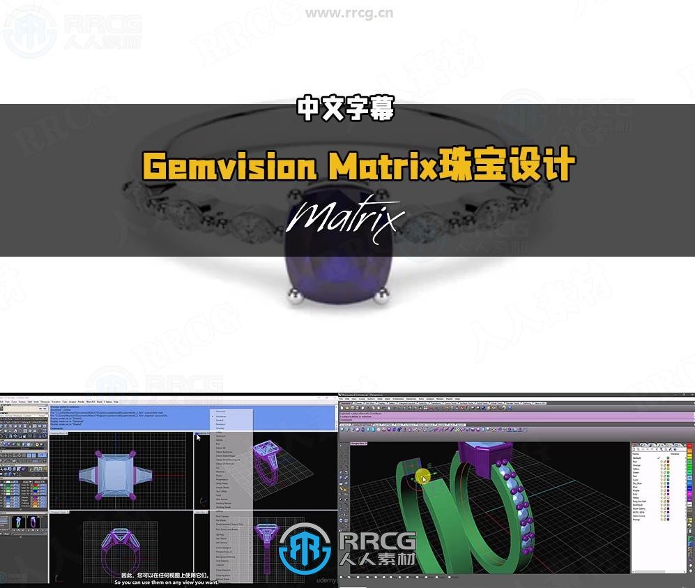 【中文字幕】Gemvision Matrix高端珠宝建模设计技术视频教程