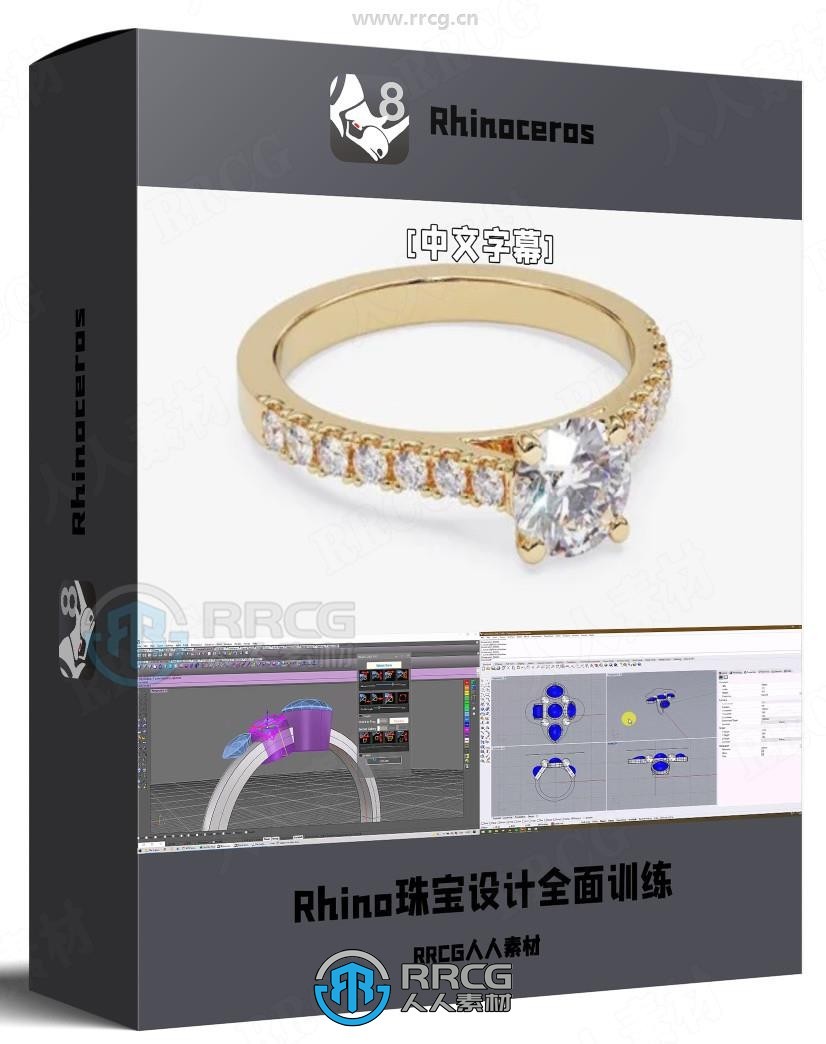 【中文字幕】Rhino珠宝设计高级技巧全面训练视频教程