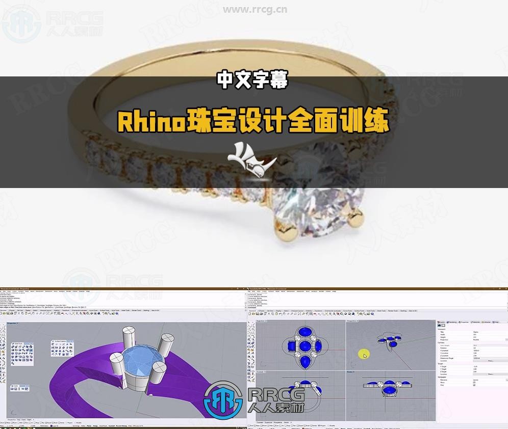 【中文字幕】Rhino珠宝设计高级技巧全面训练视频教程