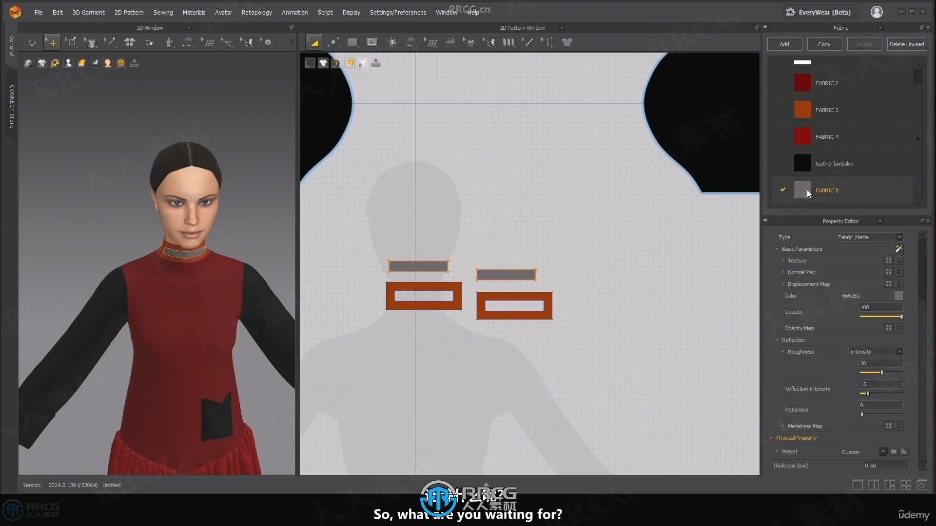 【中文字幕】Marvelous Designer关键核心工具使用初学者入门训练视频教程