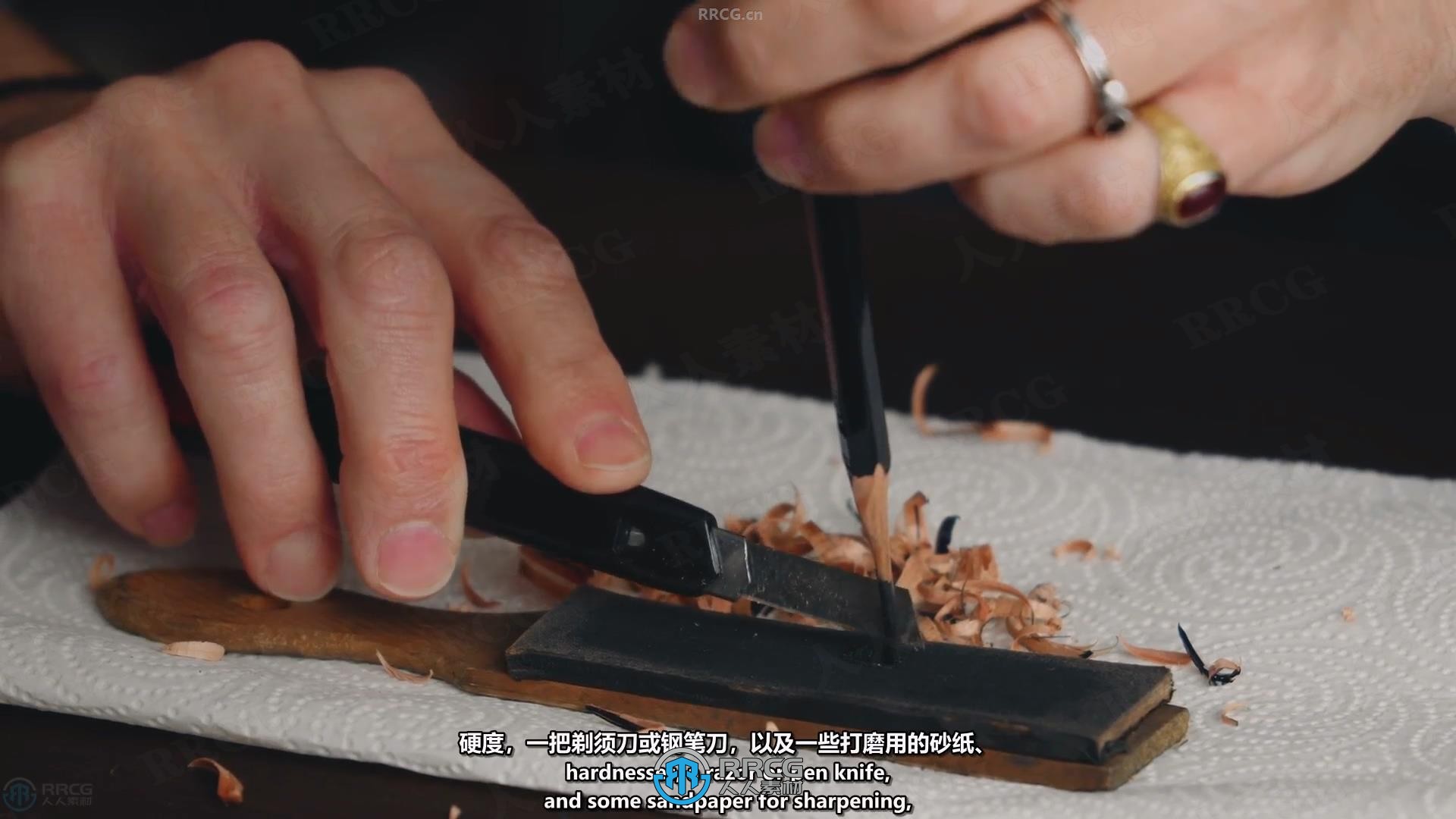 【中文字幕】人物肖像石墨铅笔画生动表现力技巧视频教程