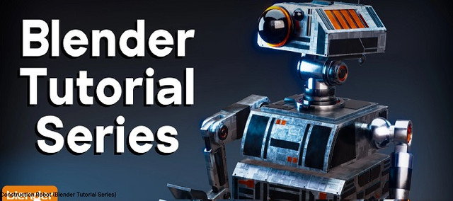 Blender 教程资源 | Gumroad - Ryan King Art - Sci - Fi Construction Robot (Blender Tutorial Series)