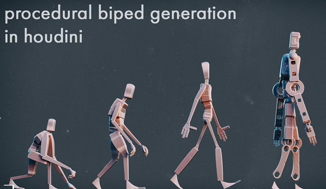 Houdini 教程资源 | Rohan Dalvi - procedural biped generation in houdini