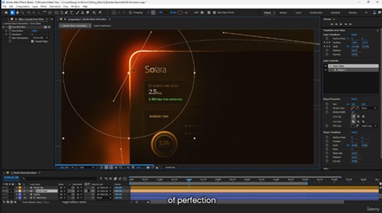 After Effects: Premium SaaS Border Beam Animation 教程资源 | Udemy - After Effects: Premium SaaS Border Beam Animation