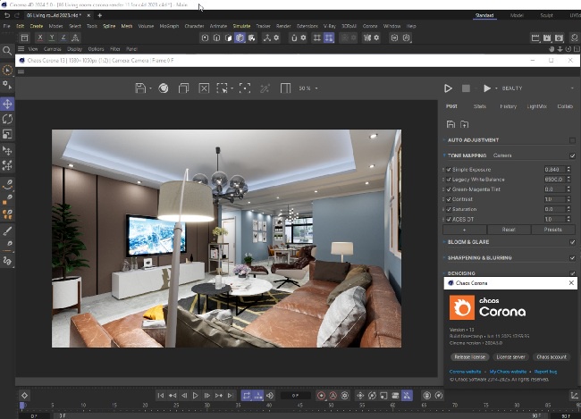 C4D渲染动画教程资源 | Chaos Corona 13 (Hotfix 2) for Cinema 4D R17 - 2025 Win