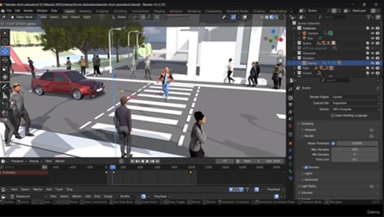 Blender教程资源 | Udemy - Blender Animation: Make Stunning Shorts & Cinematic Reels