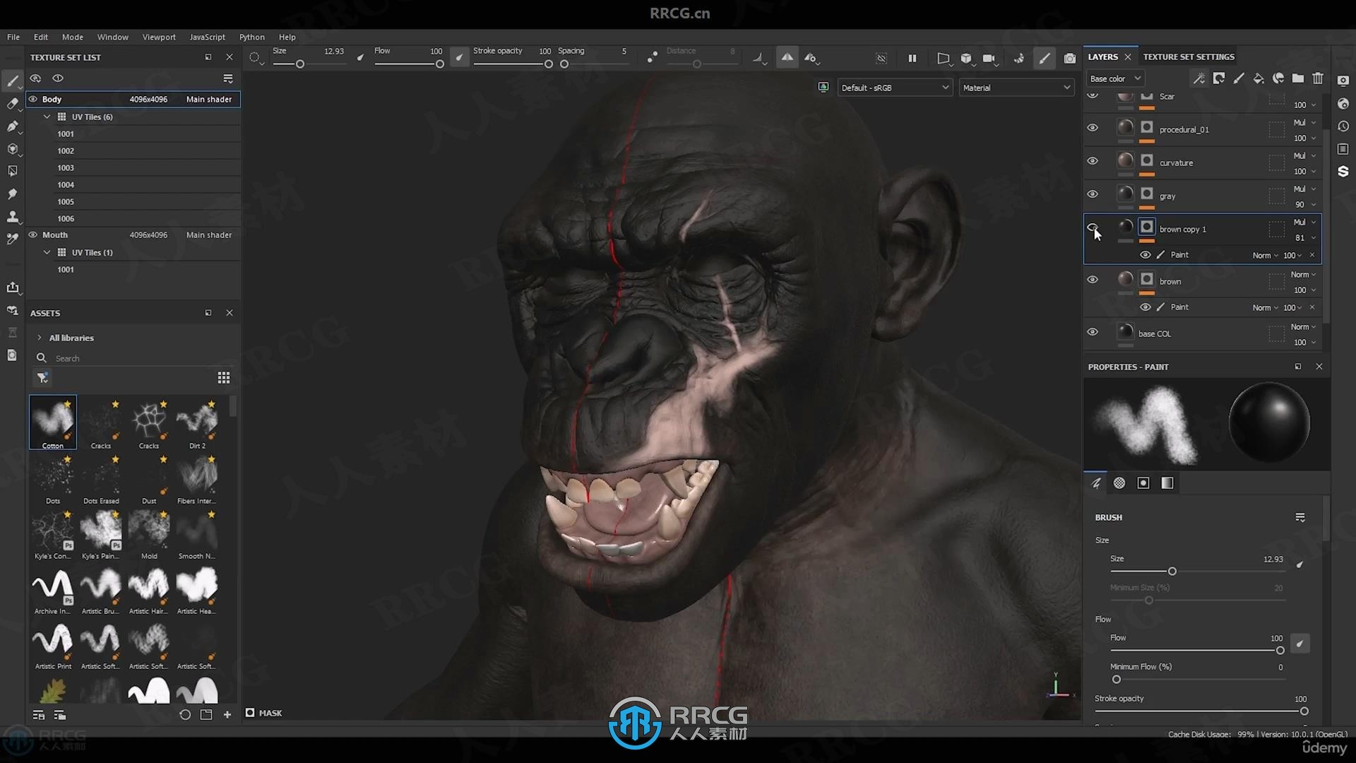 【中文字幕】ZBrush《猩球崛起》科巴角色雕刻建模全流程视频教程
