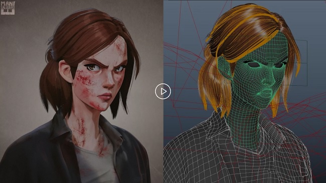 Manisalguero - Hand - Painted Character with 2D look Maya 资源 | Manisalguero - Hand - Painted Character with 2D look Maya