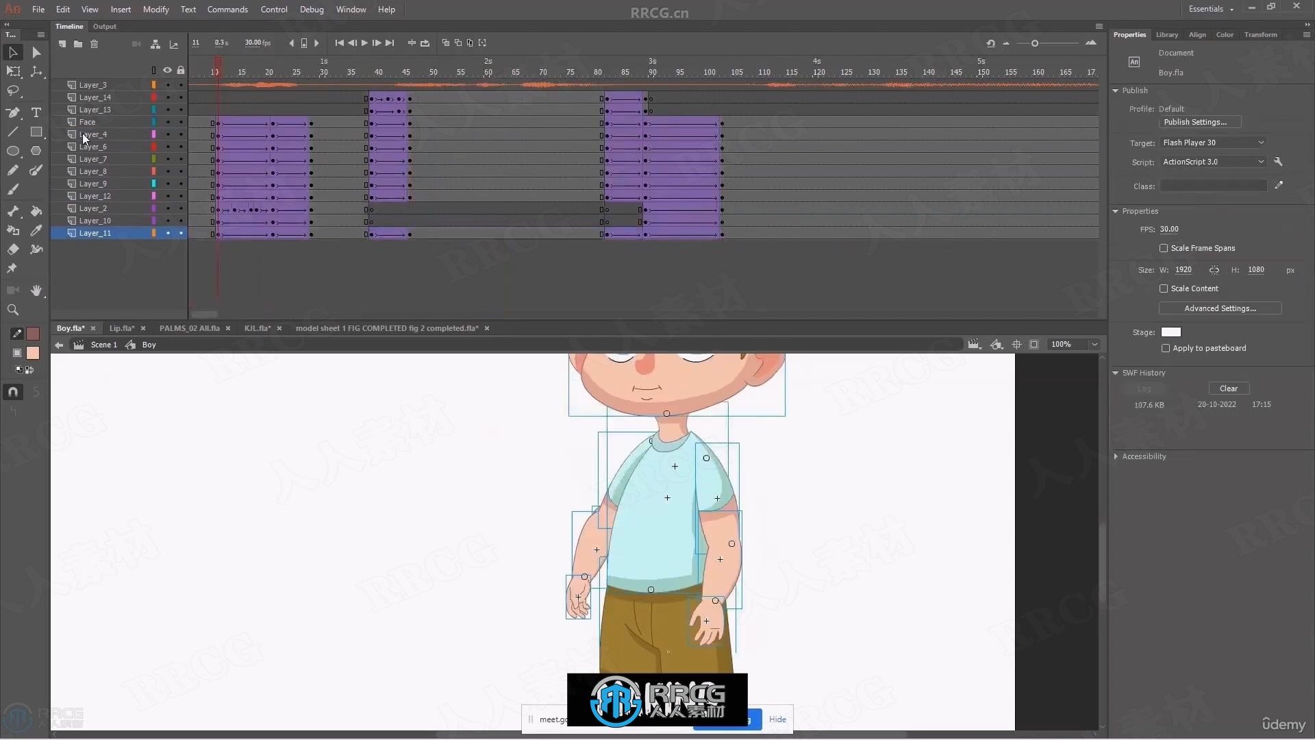 【中文字幕】Adobe Animate专业品质2D动画制作技术视频教程