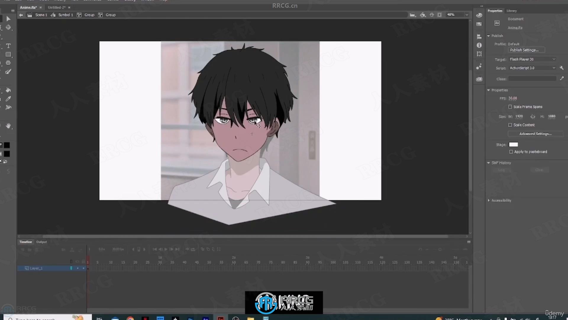 【中文字幕】Adobe Animate专业品质2D动画制作技术视频教程