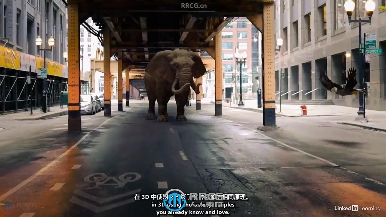 【中文字幕】AE中3D模型元素融入集成技术视频教程