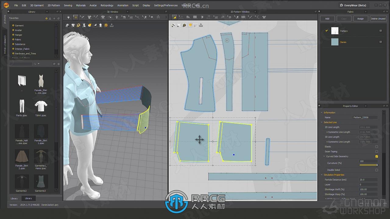 【中文字幕】Marvelous Designer角色服装数字布料模拟设计视频教程