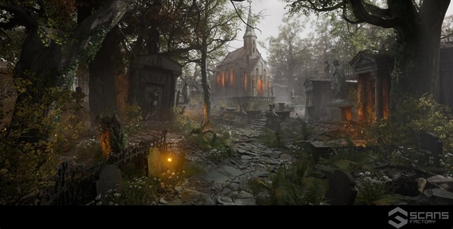游戏开发教程资源 | Scans Factory Cemetery - Forgotten Churchyard UE5.1+