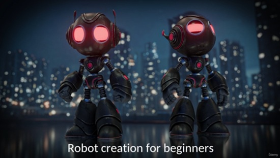 Blender 教程资源 | Udemy - Blender 4.5 for beginners - Robot creation