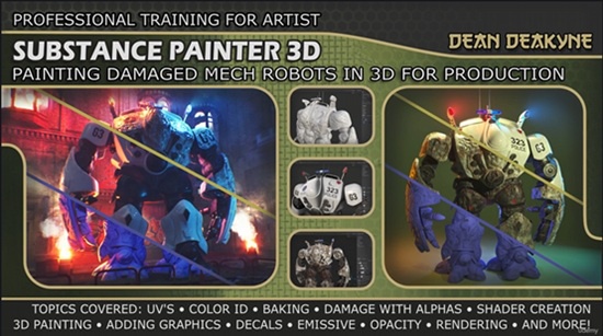 Painting Damage with Mech Robots In Substance Painter 教程资源 | Udemy - Painting Damage with Mech Robots In Substance Painter