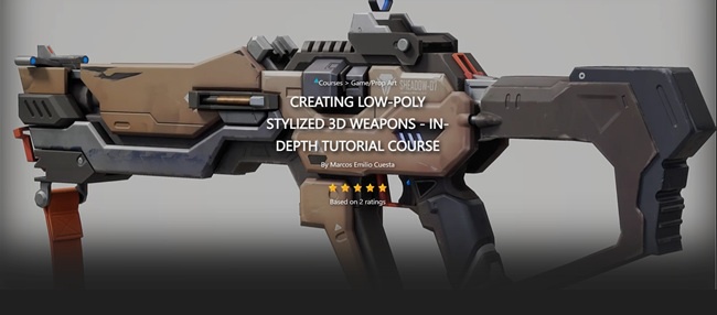 Blender 教程资源 | FastTrackTutorials - Creating Low - Poly Stylized 3D Weapons - In - Depth Tutorial Course