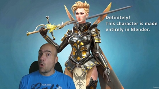 Blender 教程资源 | Udemy - Full game character in Blender course - Moth Girl