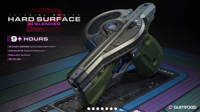 Blender 教程资源 | Gumroad - Hard Surface in Blender Part 1 and 2