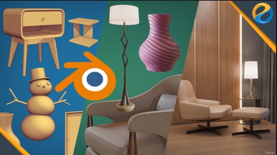 Blender 教程资源 | Udemy - Blender 4 Essentials: 3D Modeling, Texturing, and Rendering